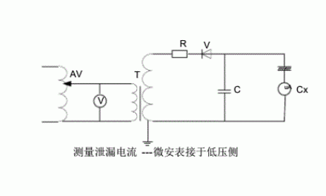 泄漏電流試驗(yàn)接線